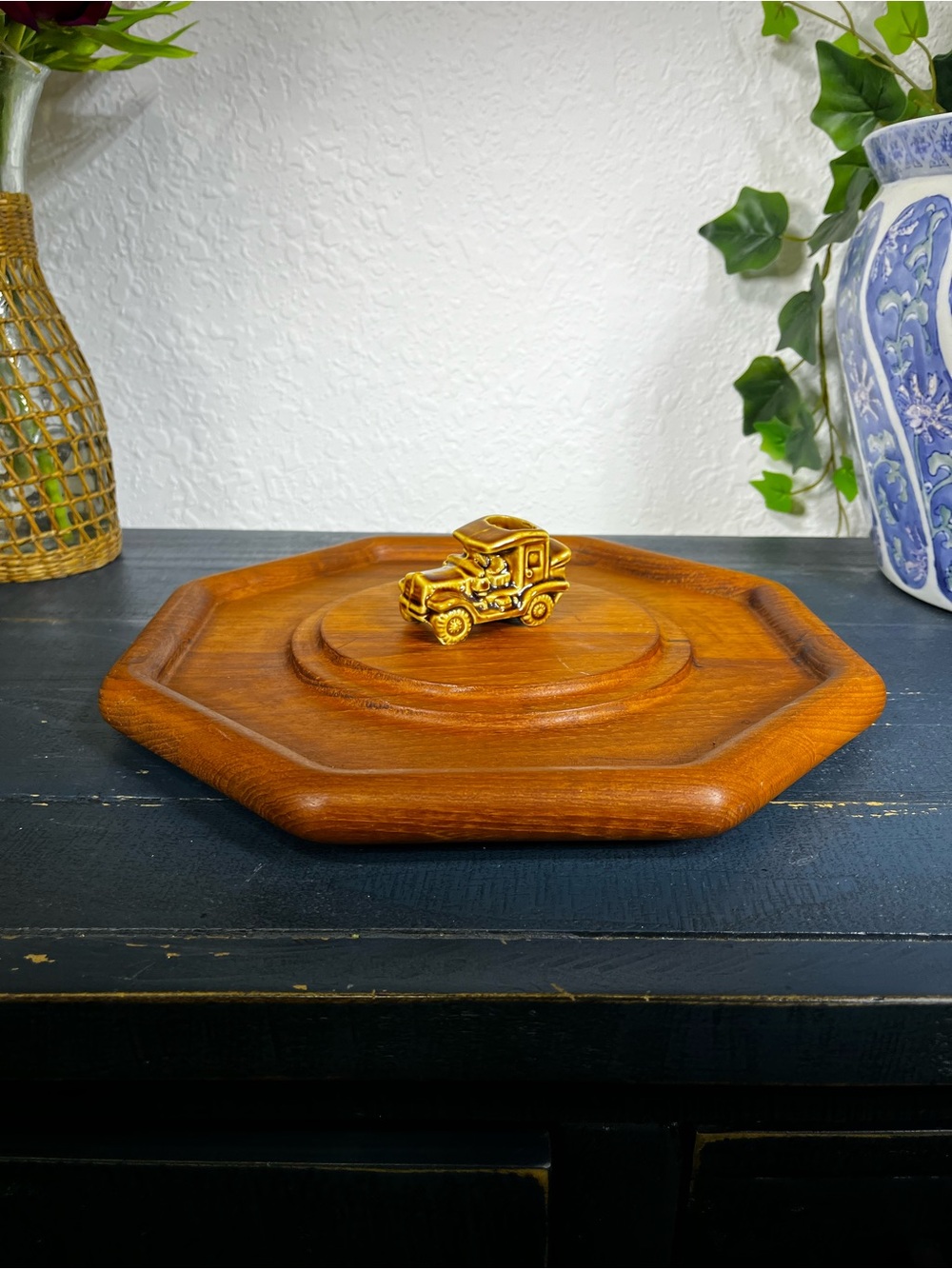 Vintage Toothpick Holder/ Ceramic Model T